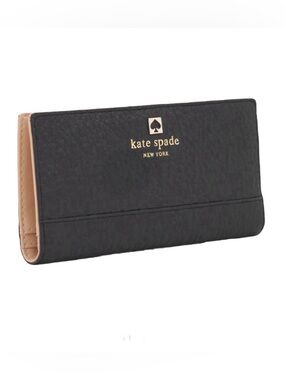 kate spade Black Pebbled Leather Wallet NWOT